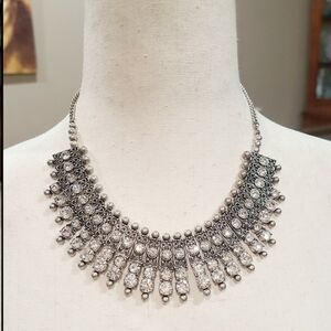Silver-tone Statement Necklace